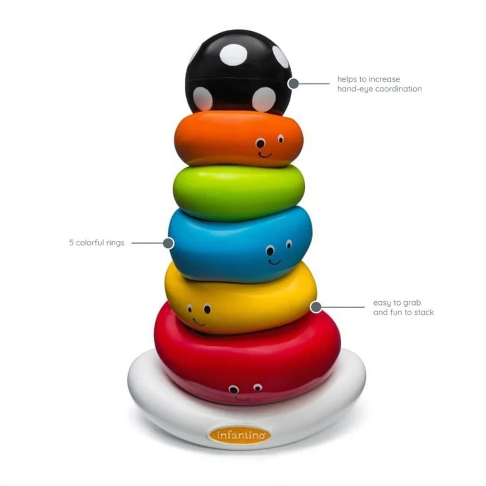 Infantino Colorful Stacking Rings Toy - Picture 3 of 8